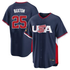 Silnrao M.Twins #25 Byron Buxton Player Navy USA 2026 World Classic Limited Home Stitched Jerseys