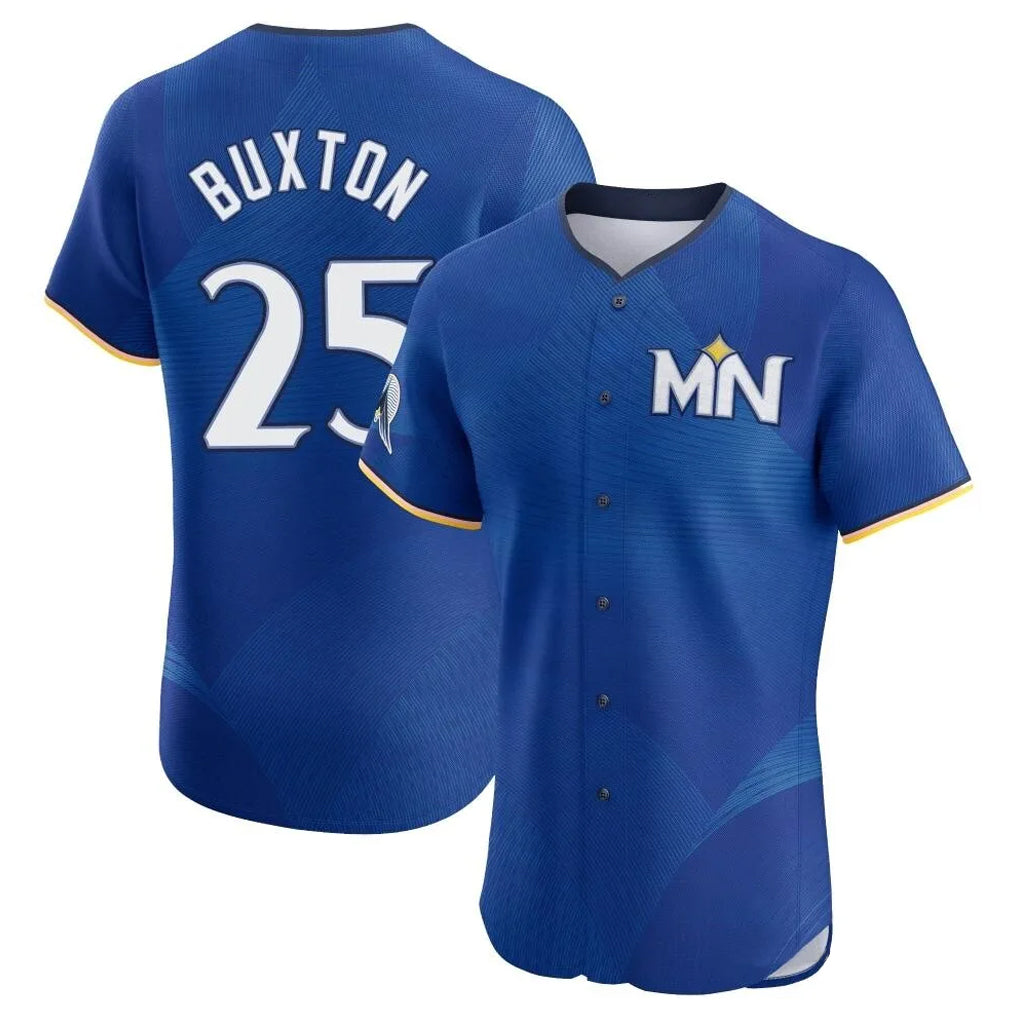 Silnrao M.Twins #25 Byron Buxton Player Royal City Connect Limited Elite Home Stitched Jerseys
