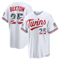 Silnrao M.Twins #25 Byron Buxton White 2026 All-Star Edition Stars & Stripes Stadium Jerseys