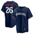 Silnrao M.Twins #26 Max Kepler Player Navy Replica Alternate Home Stitched Jerseys