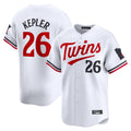 Silnrao M.Twins #26 Max Kepler Player White Home Limited Stitched Jerseys