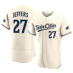 Silnrao M.Twins #27 Ryan Jeffers Player Cream Home Limited Elite Stitched Jerseys