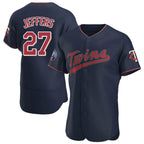 Silnrao M.Twins #27 Ryan Jeffers Player Navy 60th Home Limited Elite Stitched Jerseys