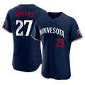 Silnrao M.Twins #27 Ryan Jeffers Player Navy Replica Home Limited Elite Stitched Jerseys