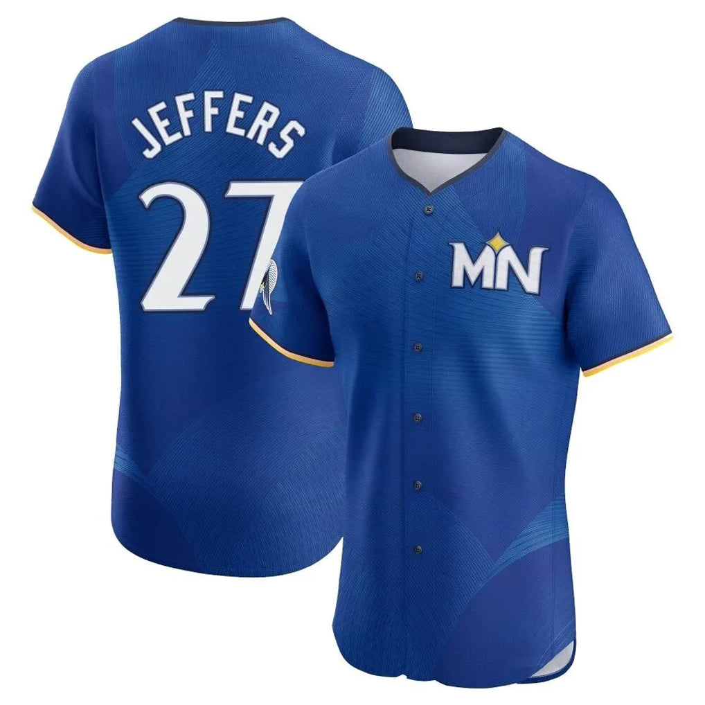 Silnrao M.Twins #27 Ryan Jeffers Player Royal City Connect Limited Elite Home Stitched Jerseys