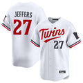 Silnrao M.Twins #27 Ryan Jeffers Player White Home Limited Stitched Jerseys