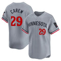 Silnrao M.Twins #29 Rod Carew Player Gray Home Limited Stitched Jerseys