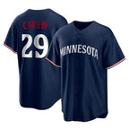 Silnrao M.Twins #29 Rod Carew Player Navy Replica Alternate Home Stitched Jerseys