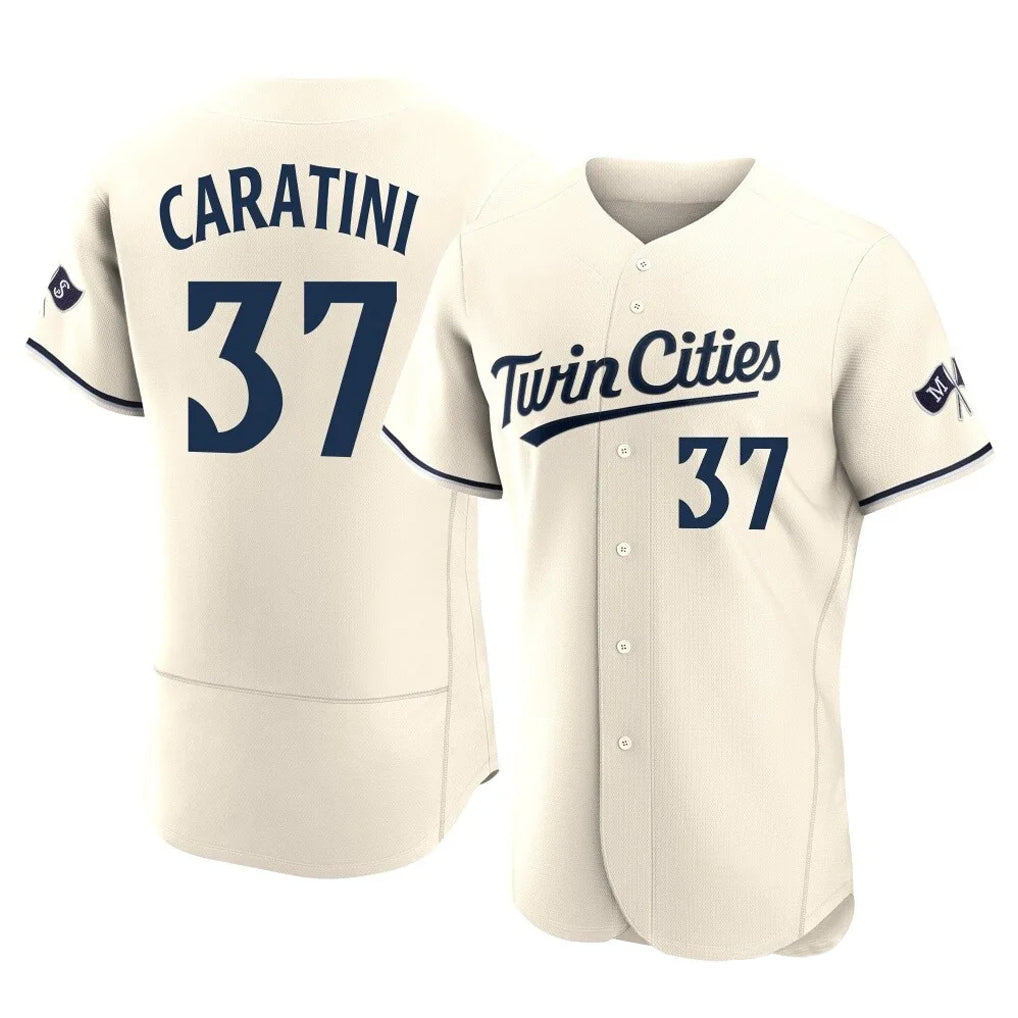 Silnrao M.Twins #37 Victor Caratini Player Cream Home Limited Elite Stitched Jerseys