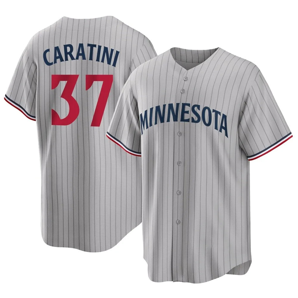 Silnrao M.Twins #37 Victor Caratini Player Gray Game Limited Home Stitched Jerseys
