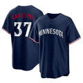 Silnrao M.Twins #37 Victor Caratini Player Navy Replica Alternate Home Stitched Jerseys
