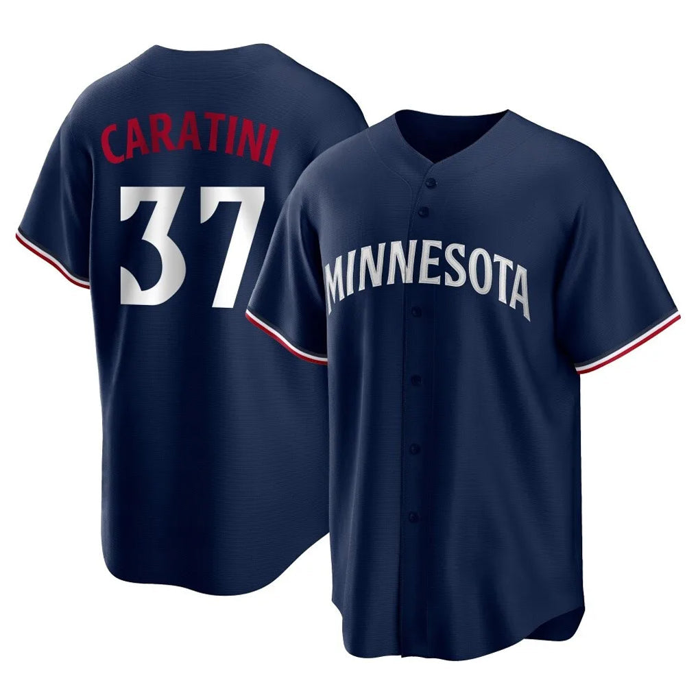 Silnrao M.Twins #37 Victor Caratini Player Navy Replica Alternate Home Stitched Jerseys
