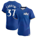 Silnrao M.Twins #37 Victor Caratini Player Royal City Connect Limited Elite Home Stitched Jerseys