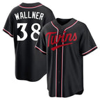 Silnrao M.Twins #38 Matt Wallner Player Black Fashion Out Home Limited Stitched Jerseys