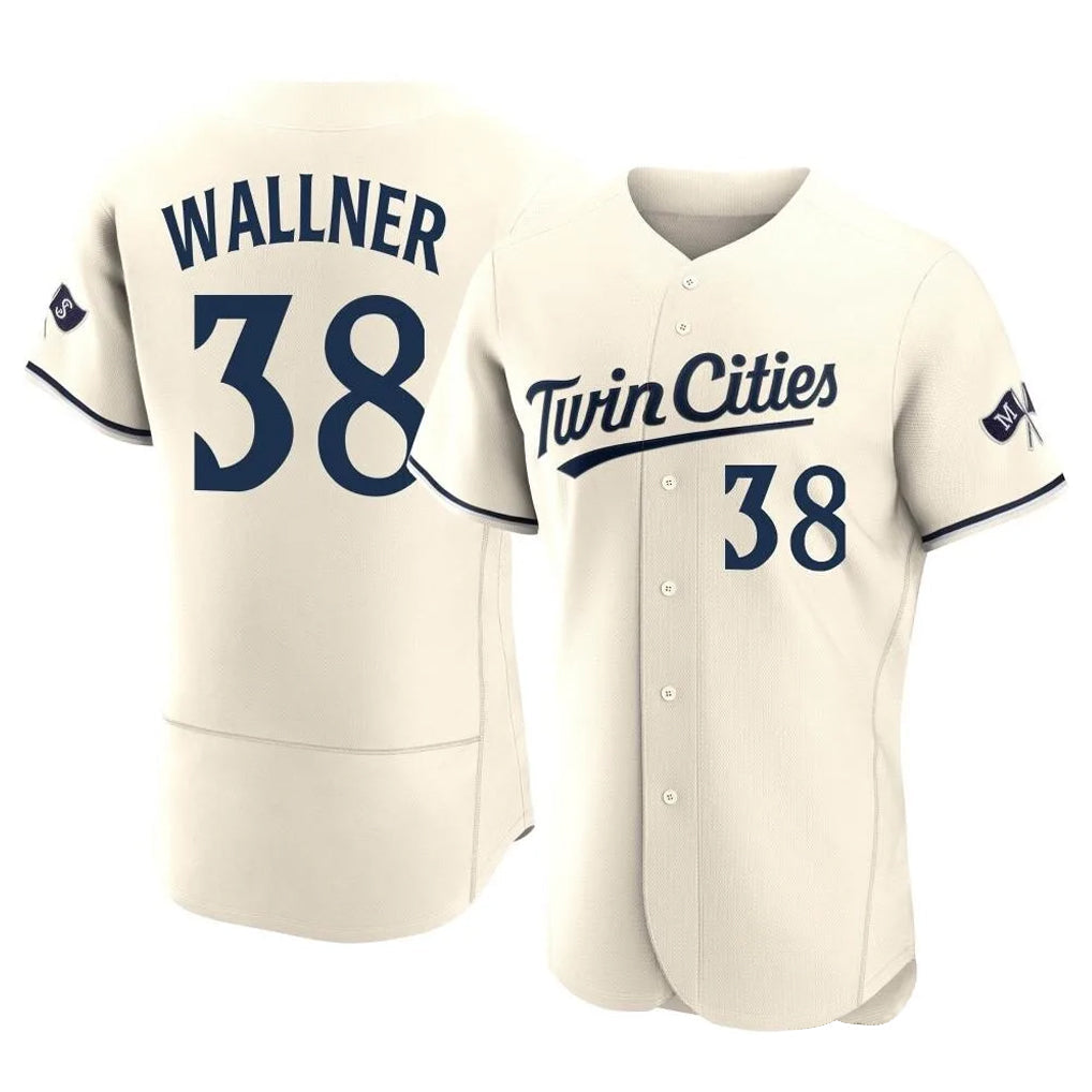 Silnrao M.Twins #38 Matt Wallner Player Cream Home Limited Elite Stitched Jerseys