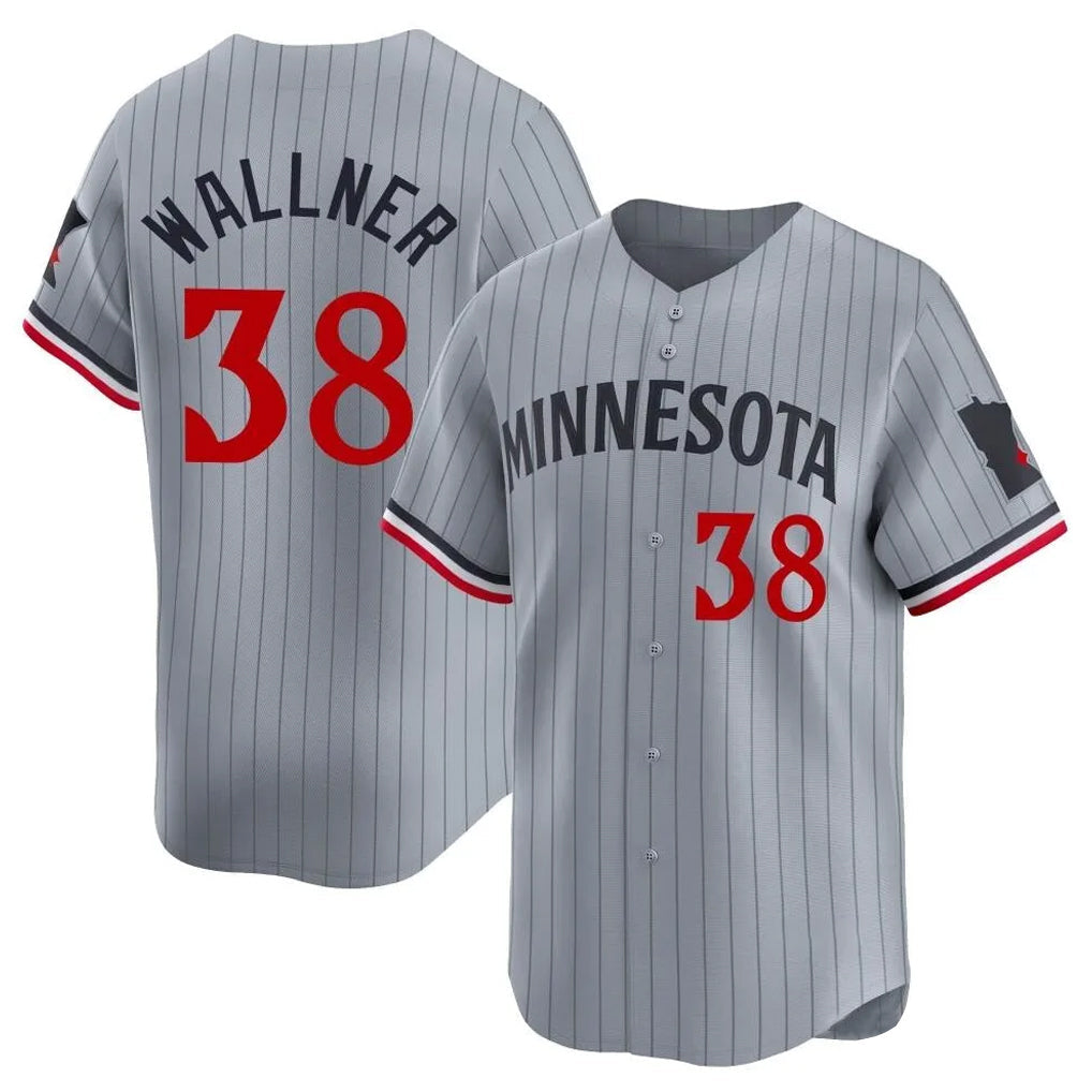 Silnrao M.Twins #38 Matt Wallner Player Gray Home Limited Stitched Jerseys