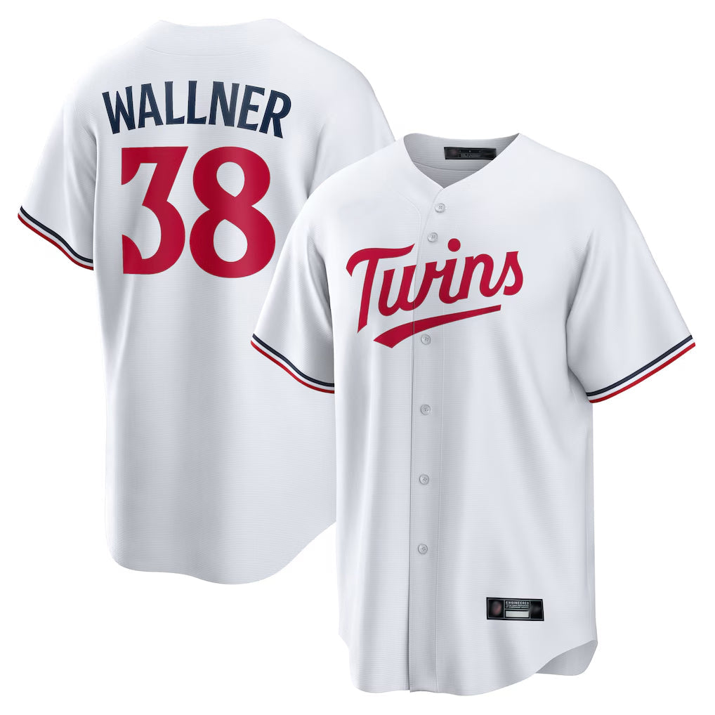 Silnrao M.Twins #38 Matt Wallner Player White Home Game Stitched Jerseys