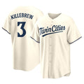 Silnrao M.Twins #3 Harmon Killebrew Player Cream Game Limited Home Stitched Jerseys