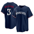 Silnrao M.Twins #3 Harmon Killebrew Player Navy Replica Alternate Home Stitched Jerseys