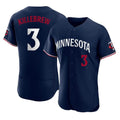 Silnrao M.Twins #3 Harmon Killebrew Player Navy Replica Home Limited Elite Stitched Jerseys