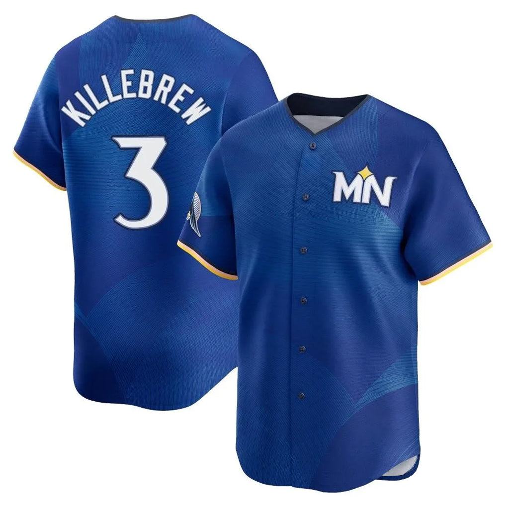 Silnrao M.Twins #3 Harmon Killebrew Player Royal City Connect Limited Home Stitched Jerseys