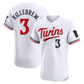 Silnrao M.Twins #3 Harmon Killebrew Player White Home Limited Elite Stitched Jerseys