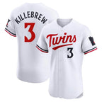 Silnrao M.Twins #3 Harmon Killebrew Player White Home Limited Elite Stitched Jerseys