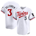 Silnrao M.Twins #3 Harmon Killebrew Player White Home Limited Stitched Jerseys