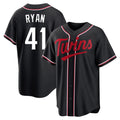 Silnrao M.Twins #41 Joe Ryan Player Black Fashion Out Home Limited Stitched Jerseys