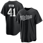 Silnrao M.Twins #41 Joe Ryan Player Black Home Game Stitched Jerseys