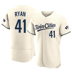 Silnrao M.Twins #41 Joe Ryan Player Cream Home Limited Elite Stitched Jerseys