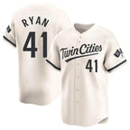Silnrao M.Twins #41 Joe Ryan Player Cream Home Limited Stitched Jerseys