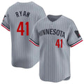 Silnrao M.Twins #41 Joe Ryan Player Gray Home Limited Stitched Jerseys