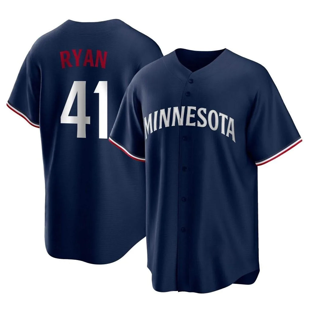 Silnrao M.Twins #41 Joe Ryan Player Navy Replica Alternate Home Stitched Jerseys