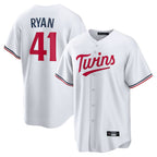Silnrao M.Twins #41 Joe Ryan Player White Home Game Stitched Jerseys