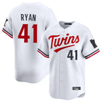 Silnrao M.Twins #41 Joe Ryan Player White Home Limited Stitched Jerseys