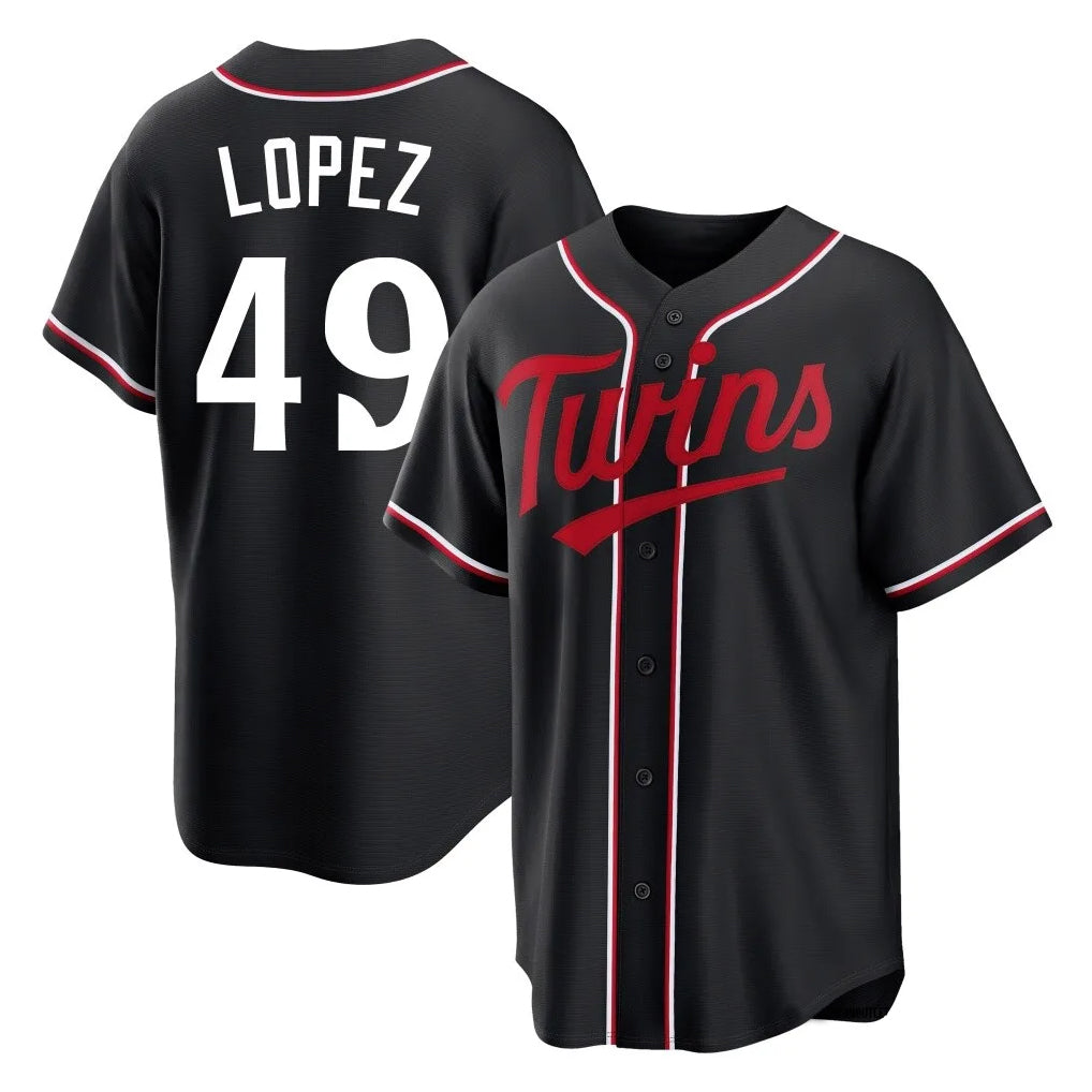 Silnrao M.Twins #49 Pablo Lopez Player Black Fashion Out Home Limited Stitched Jerseys