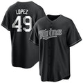 Silnrao M.Twins #49 Pablo Lopez Player Black Home Game Stitched Jerseys