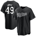 Silnrao M.Twins #49 Pablo Lopez Player Black Home Game Stitched Jerseys