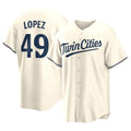 Silnrao M.Twins #49 Pablo Lopez Player Cream Game Limited Home Stitched Jerseys