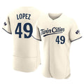 Silnrao M.Twins #49 Pablo Lopez Player Cream Home Limited Elite Stitched Jerseys