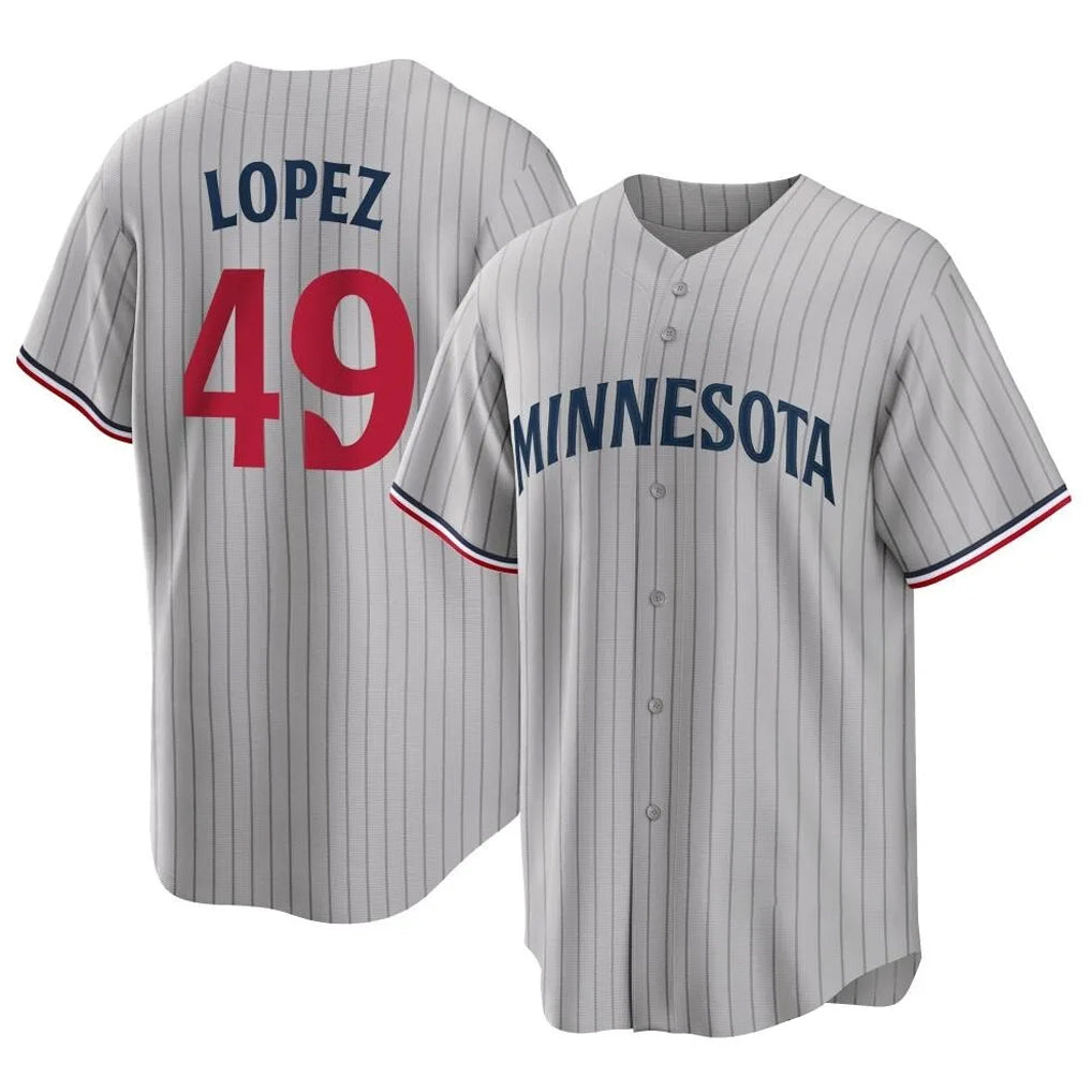 Silnrao M.Twins #49 Pablo Lopez Player Gray Game Limited Home Stitched Jerseys