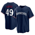 Silnrao M.Twins #49 Pablo Lopez Player Navy Replica Alternate Home Stitched Jerseys