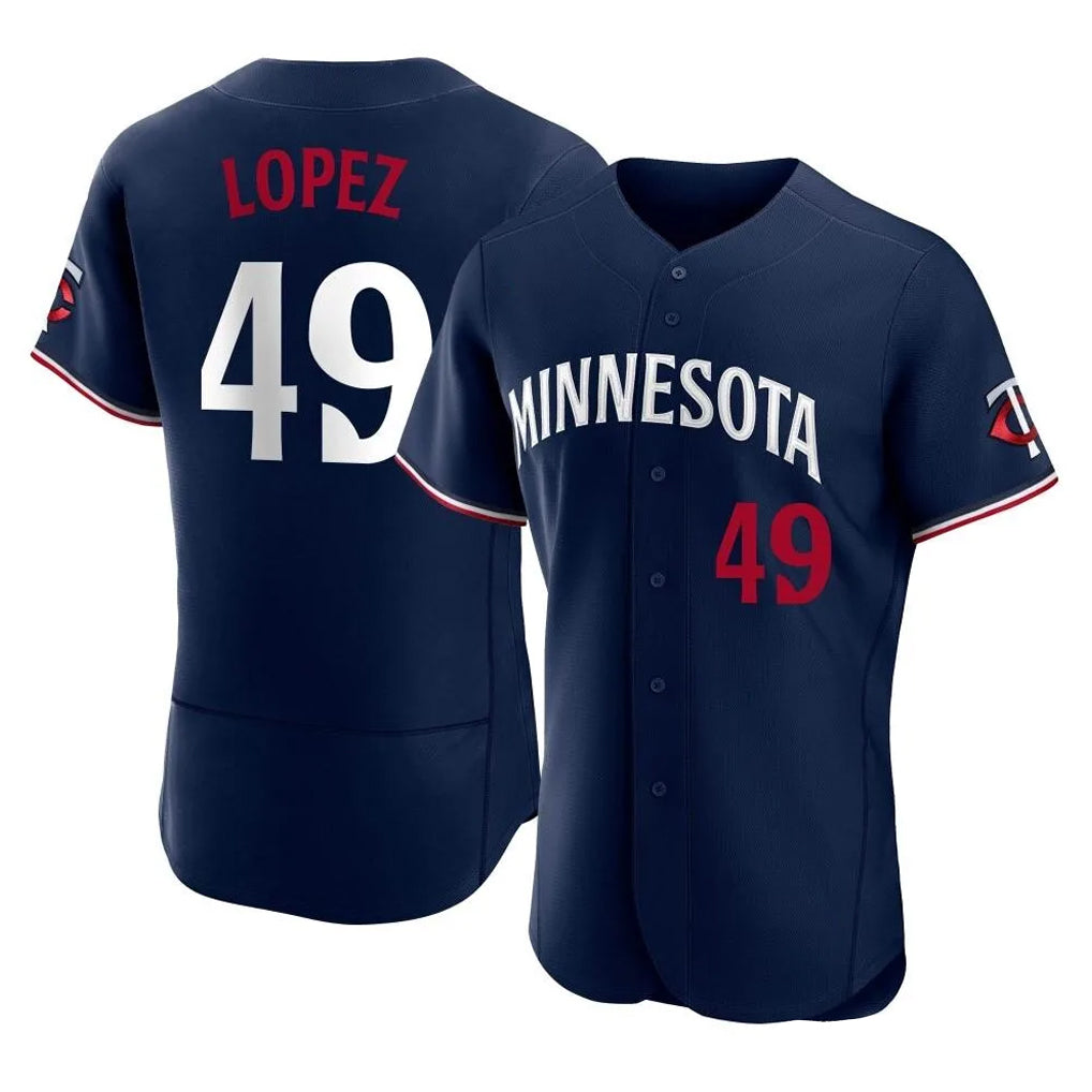 Silnrao M.Twins #49 Pablo Lopez Player Navy Replica Home Limited Elite Stitched Jerseys