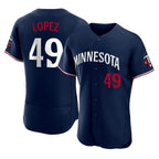 Silnrao M.Twins #49 Pablo Lopez Player Navy Replica Home Limited Elite Stitched Jerseys