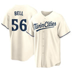 Silnrao M.Twins #56 Josh Bell Player Cream Game Limited Home Stitched Jerseys