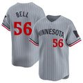 Silnrao M.Twins #56 Josh Bell Player Gray Home Limited Stitched Jerseys