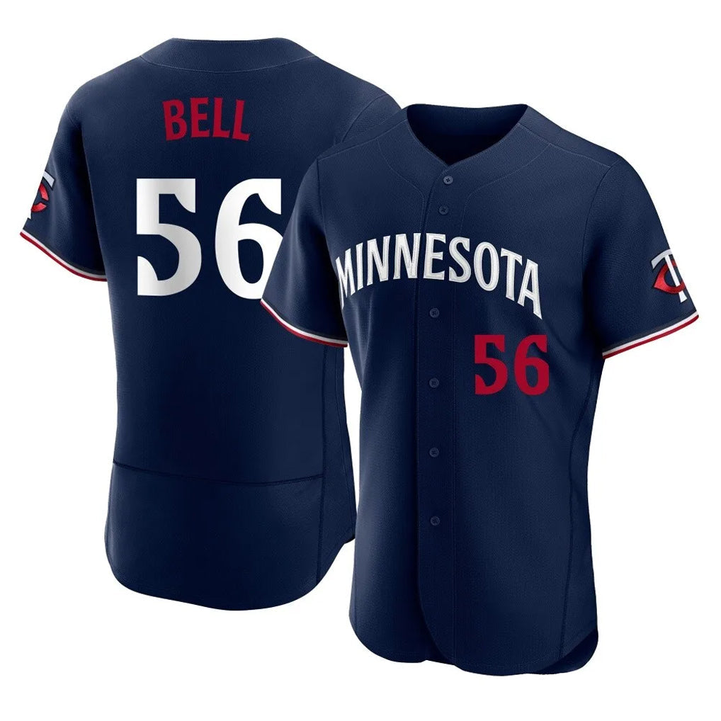Silnrao M.Twins #56 Josh Bell Player Navy Replica Home Limited Elite Stitched Jerseys