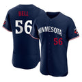 Silnrao M.Twins #56 Josh Bell Player Navy Replica Home Limited Elite Stitched Jerseys