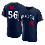 Silnrao M.Twins #56 Josh Bell Player Navy Replica Home Limited Elite Stitched Jerseys